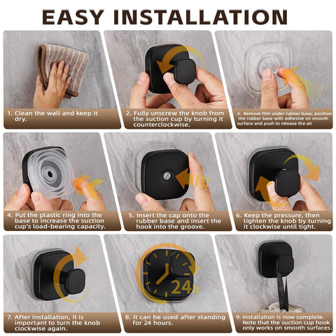Supopular suction hook with twist-lock mechanism in action