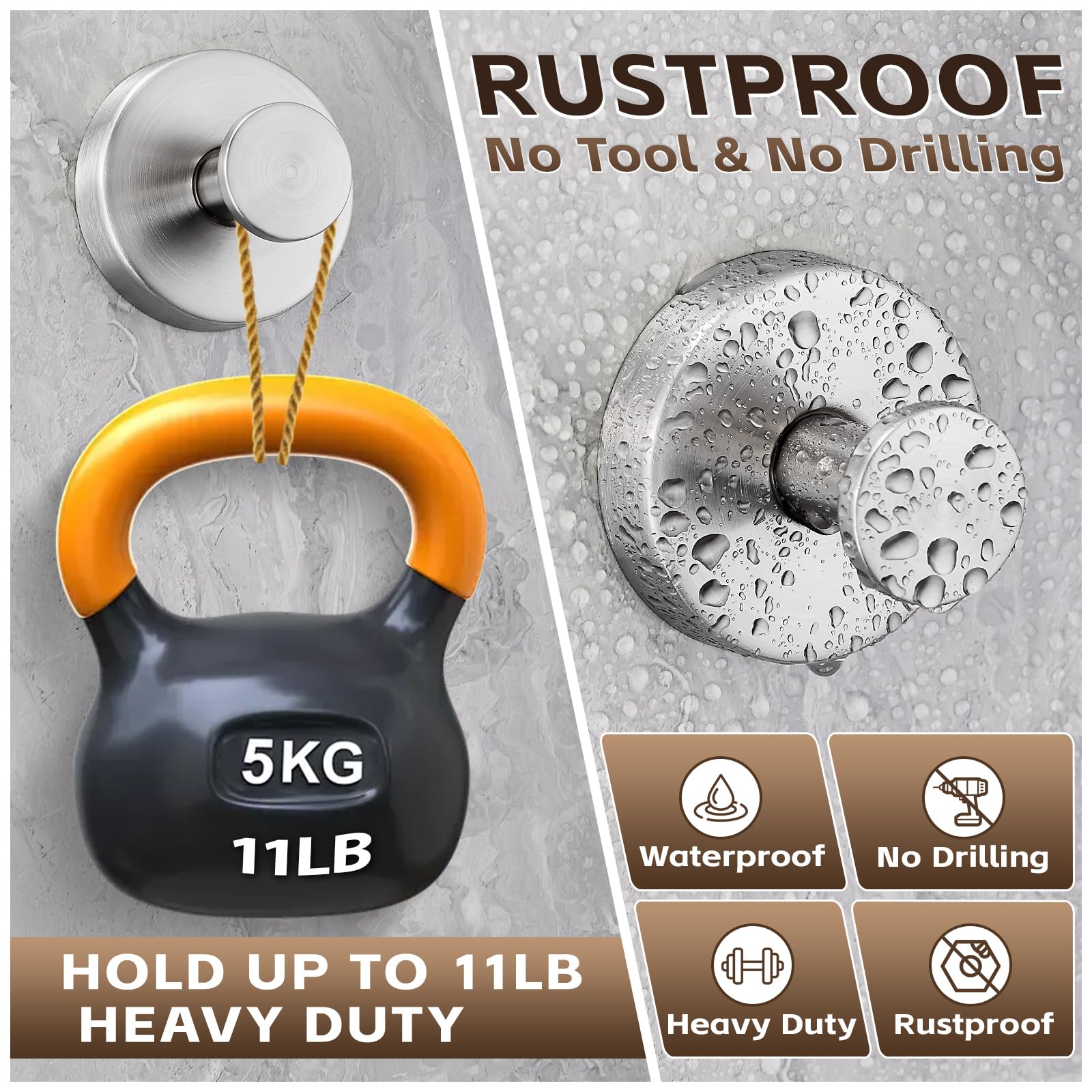 Supopular suction cup hook on glass holding a towel securely