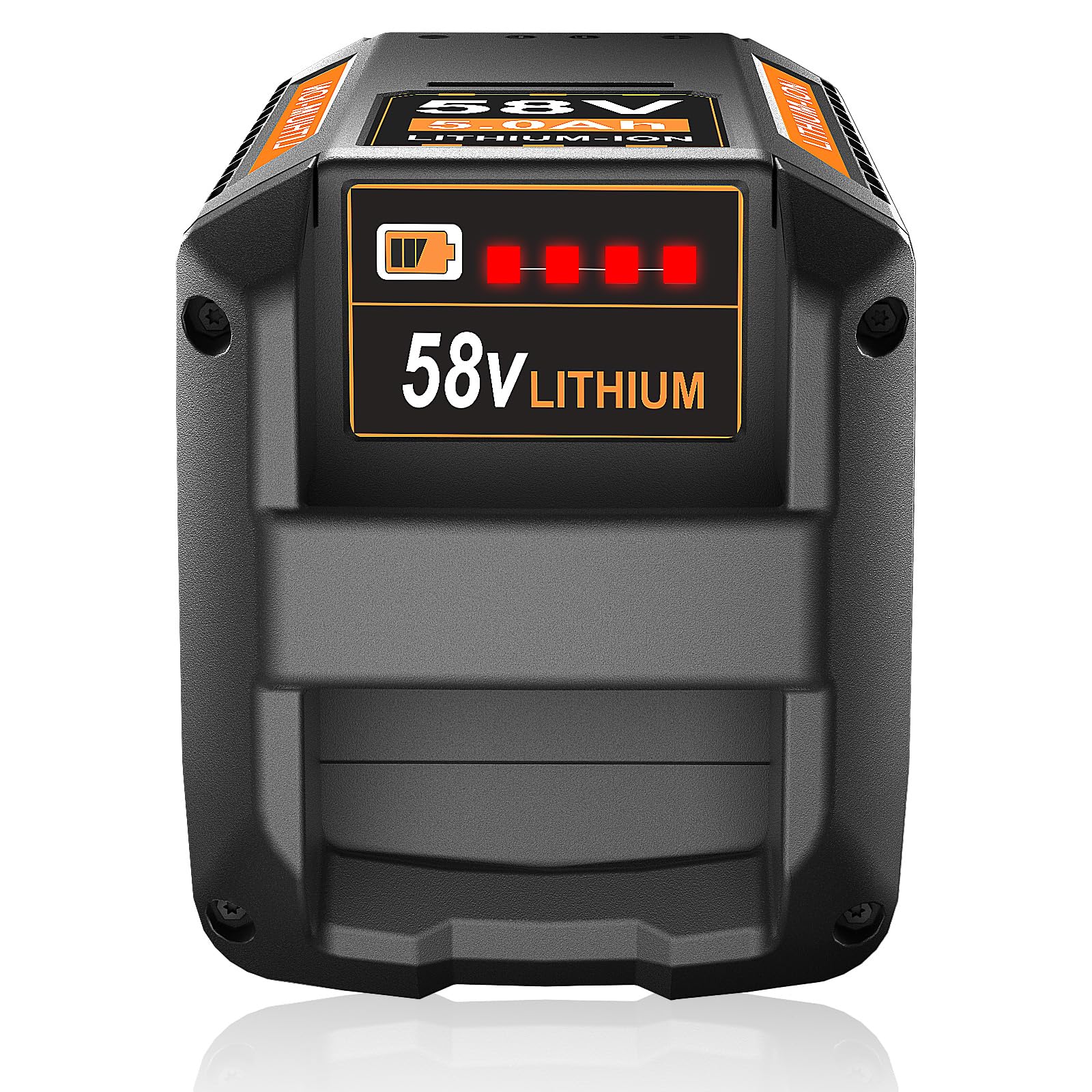 Supowill CBP58V50 battery front view with enhanced runtime for Echo tools