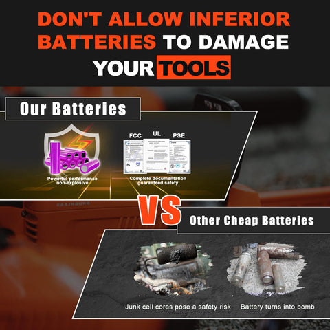 Supowill CBP58V50 battery longevity offering up to 1000 recharge cycles