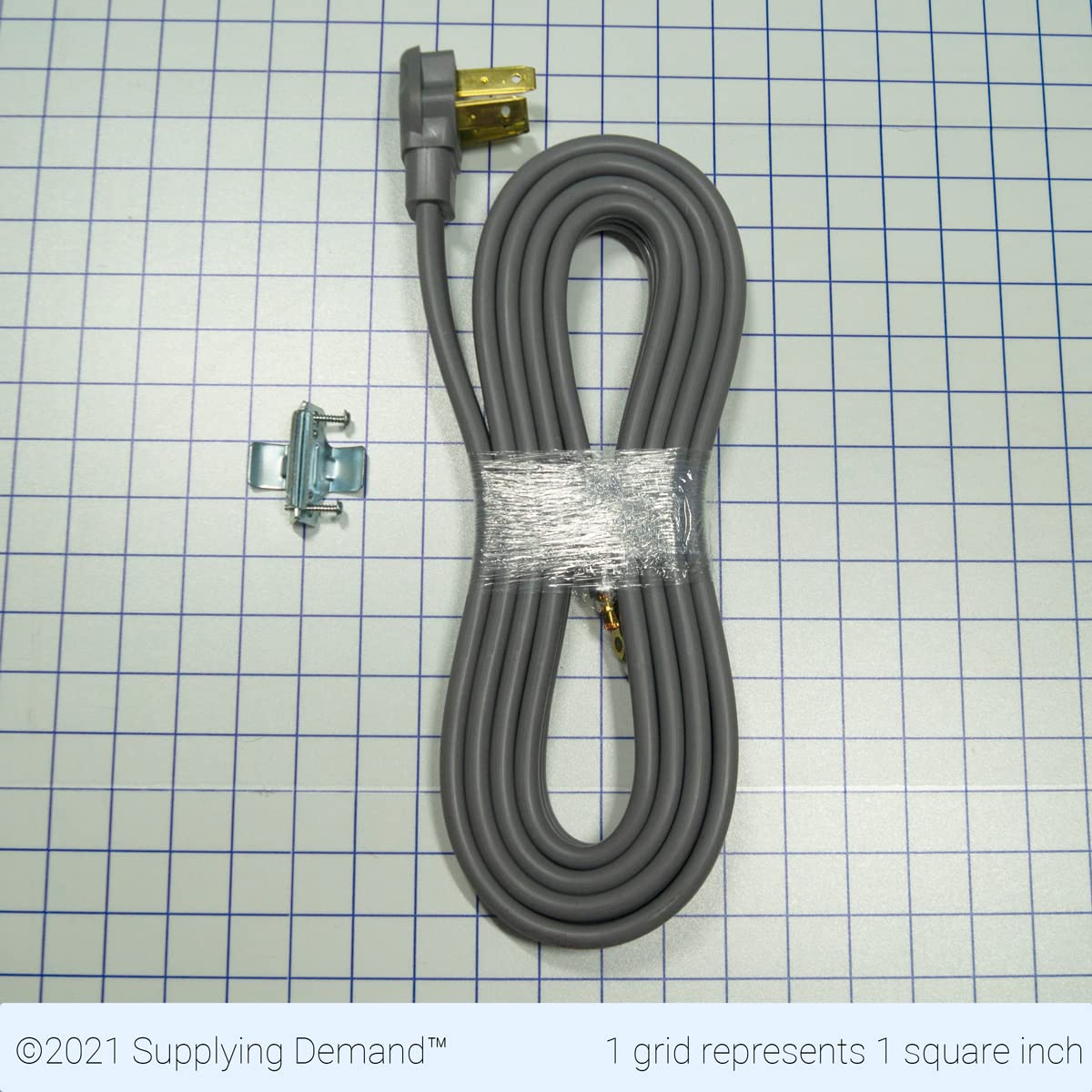 Supplying Demand 3-prong plug end on a 10-foot cord ready for connection