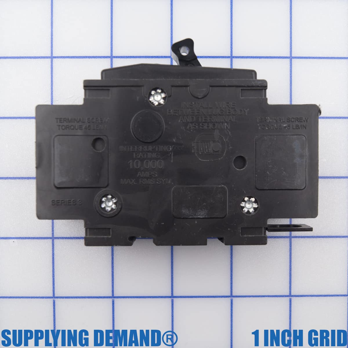 Supplying Demand QOU260 side view demonstrates compact DIN rail mounting compatibility.