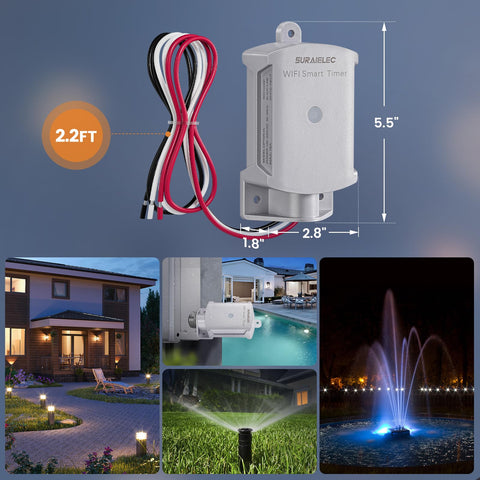 SURAIELEC pool light control in outdoor setting.