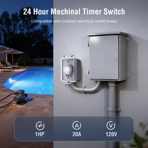 SURAIELEC weatherproof housing protecting timer in outdoor conditions