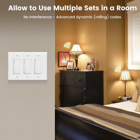 Suraielec 100ft RF range works through walls for flexible placement.