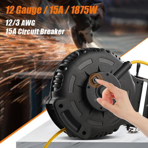 SURAIELEC 15A circuit breaker adds safety during high-demand tools.
