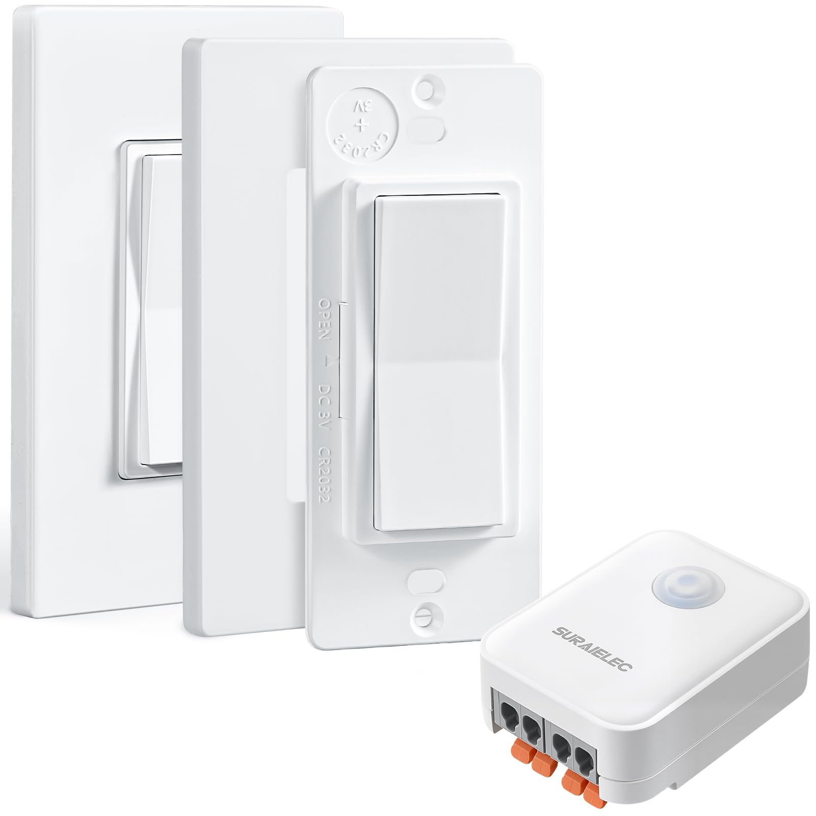 SURAIELEC 3-Way Wireless Switch remote enables hands-free lighting control from anywhere.