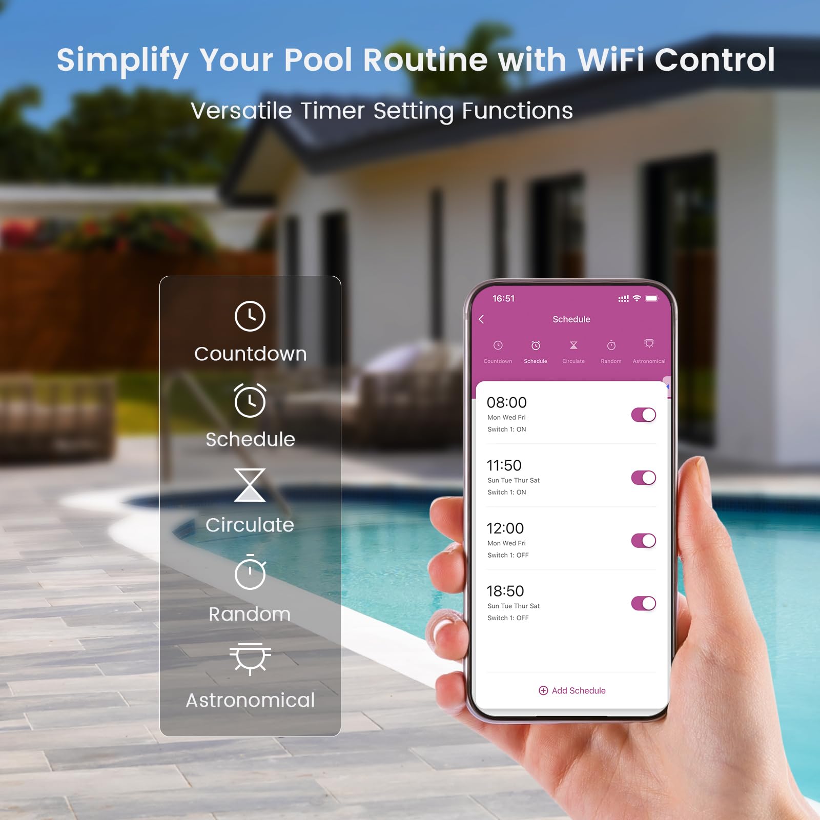 SURAIELEC 40A pool timer label highlights power rating for safe connections