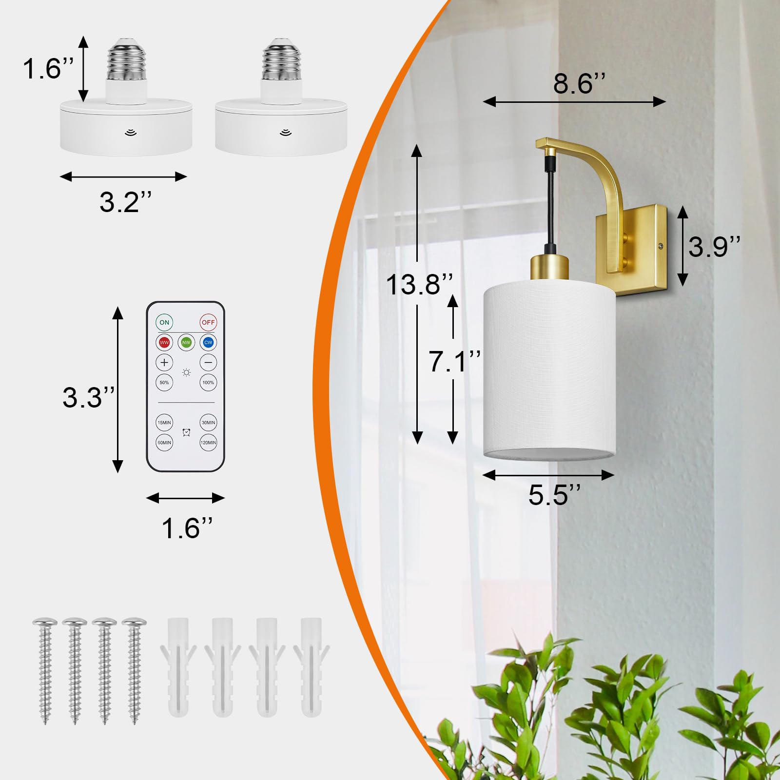 SURAIELEC indoor wall lights suitable for bedrooms, living rooms, hallways.