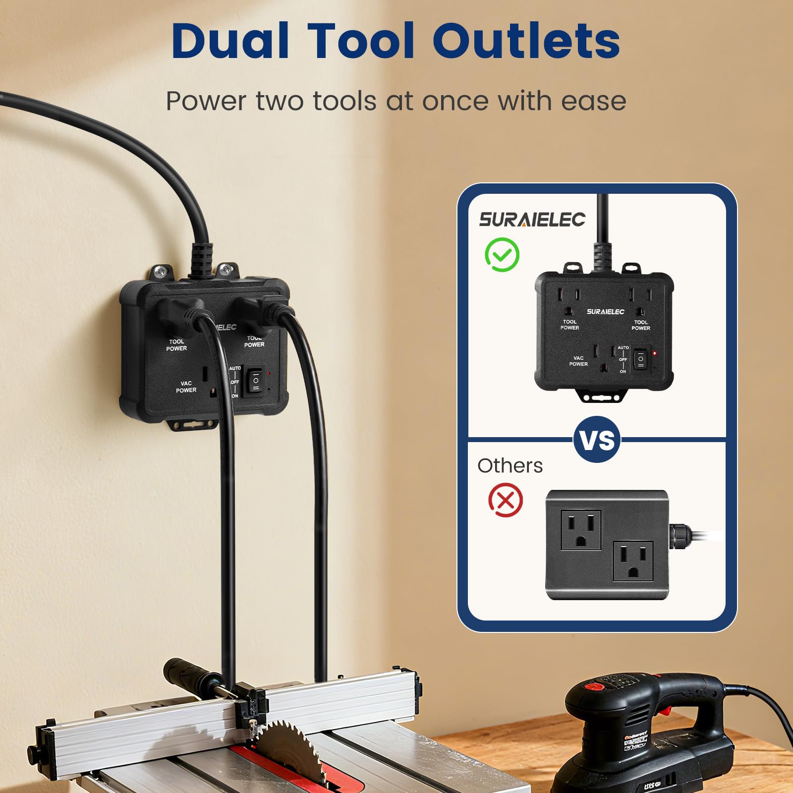 SURAIELEC easy installation with hanging or screw mounting