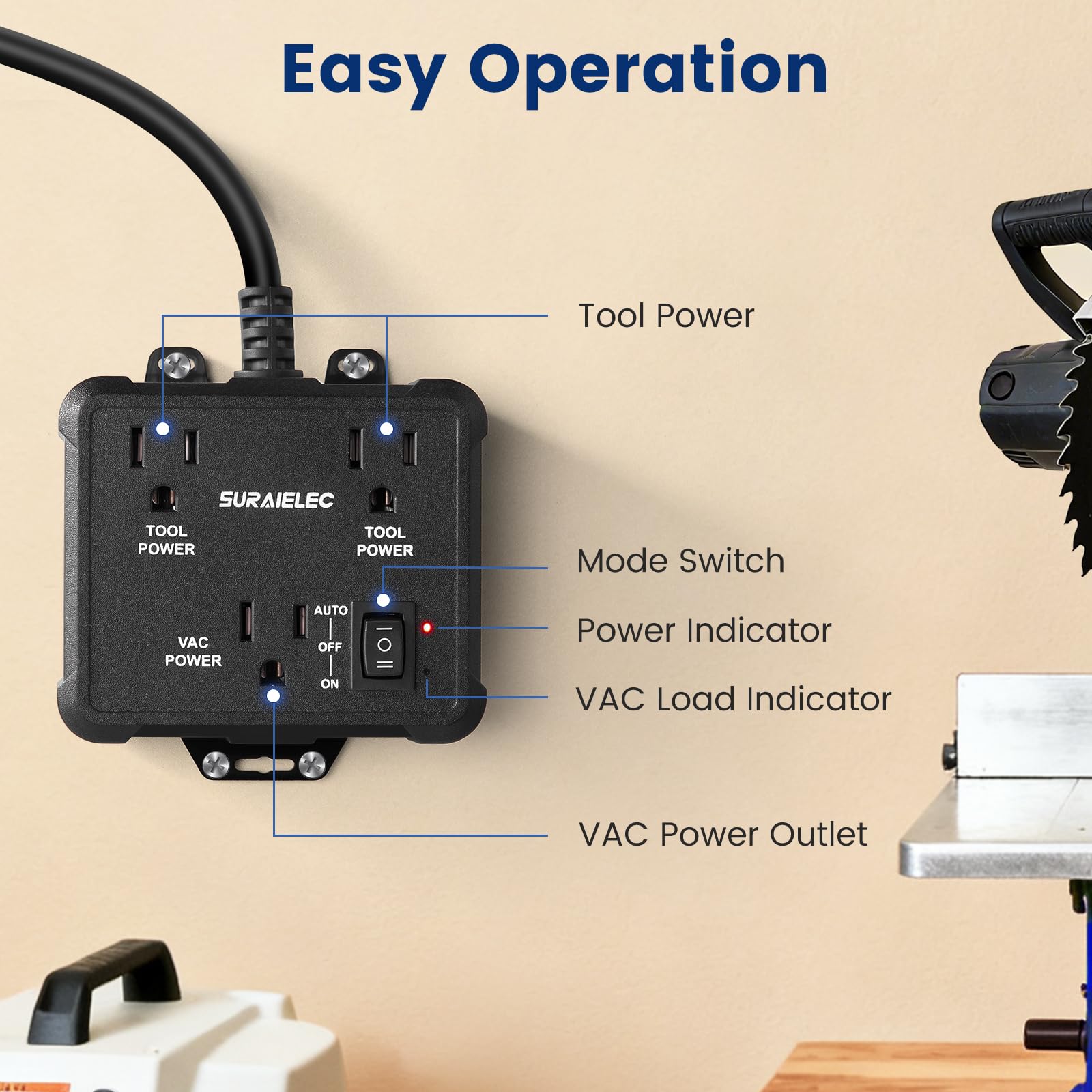 SURAIELEC 17.3-inch cord and copper wiring for durable performance