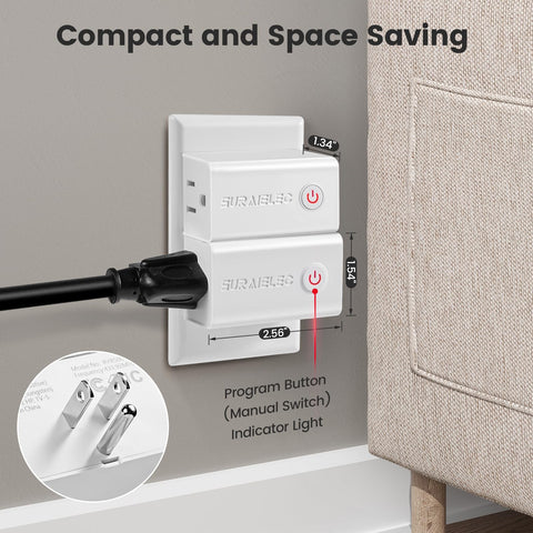 Suraielec Decora-style wall switch fits standard plates for easy installation.