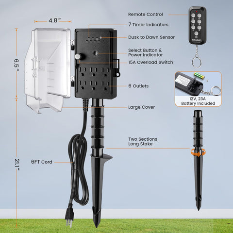 SURAIELEC easy-installation stake for quick and stable outdoor setups