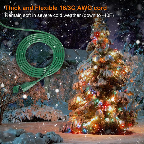 SURAIELEC green cord blends with landscape lighting and foliage