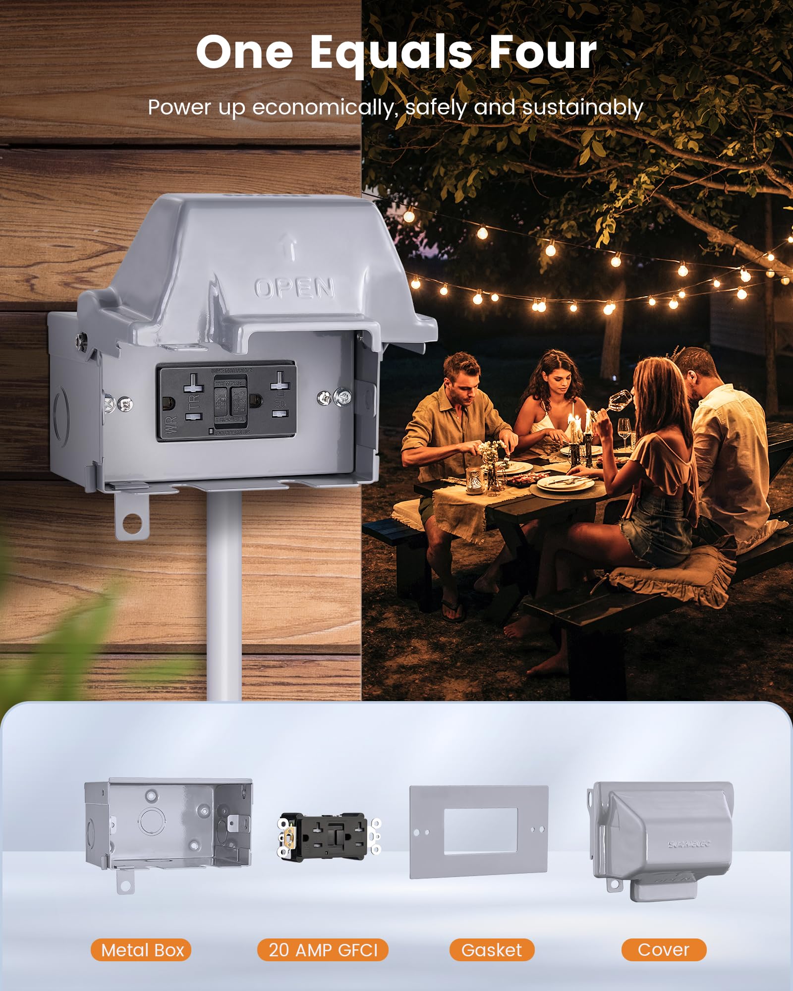 SURAIELEC lockable outdoor power box adds security for yards