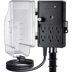 SURAIELEC outdoor power stake timer installed for reliable yard lighting.