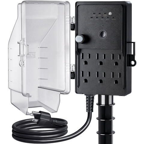 SURAIELEC outdoor power stake timer installed for reliable yard lighting.