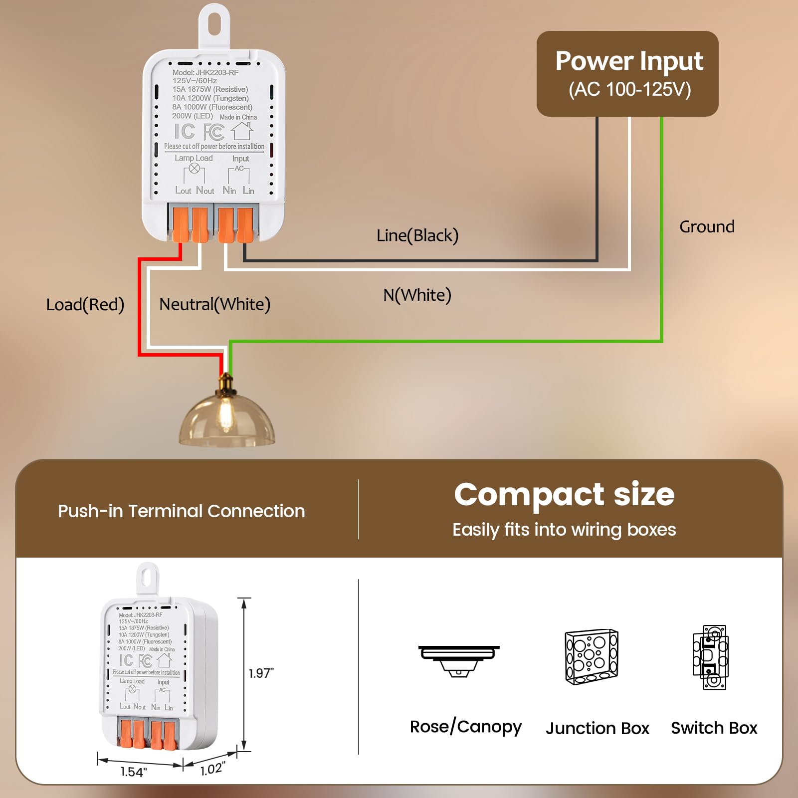 SURAIELEC push-in connection terminals simplify wiring without tools.