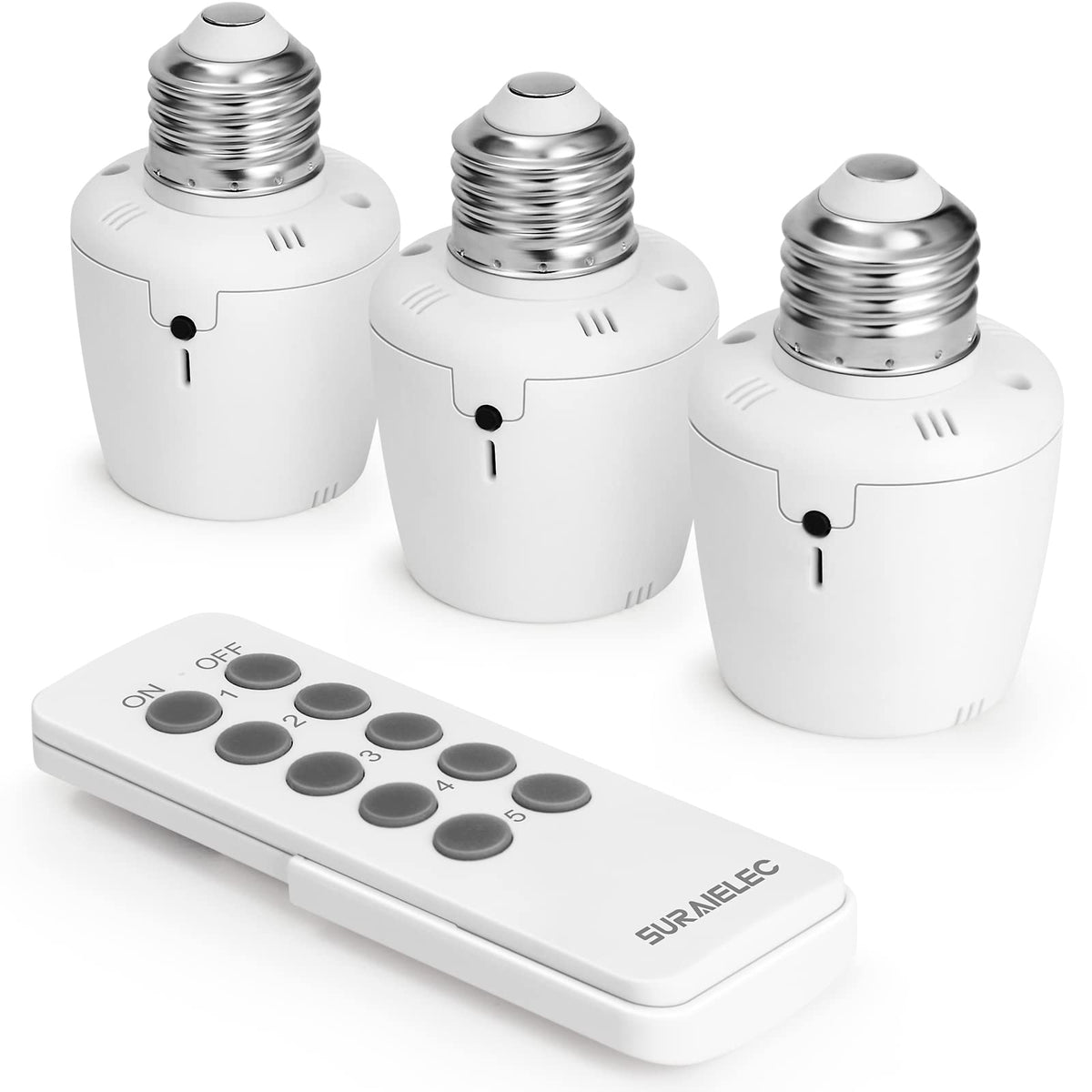 Suraielec remote control light socket close-up for easy lamp control from a distance