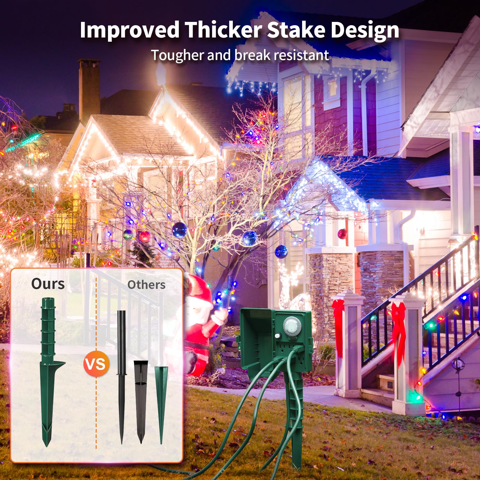 SURAIELEC six-foot extension cord for flexible outdoor setup