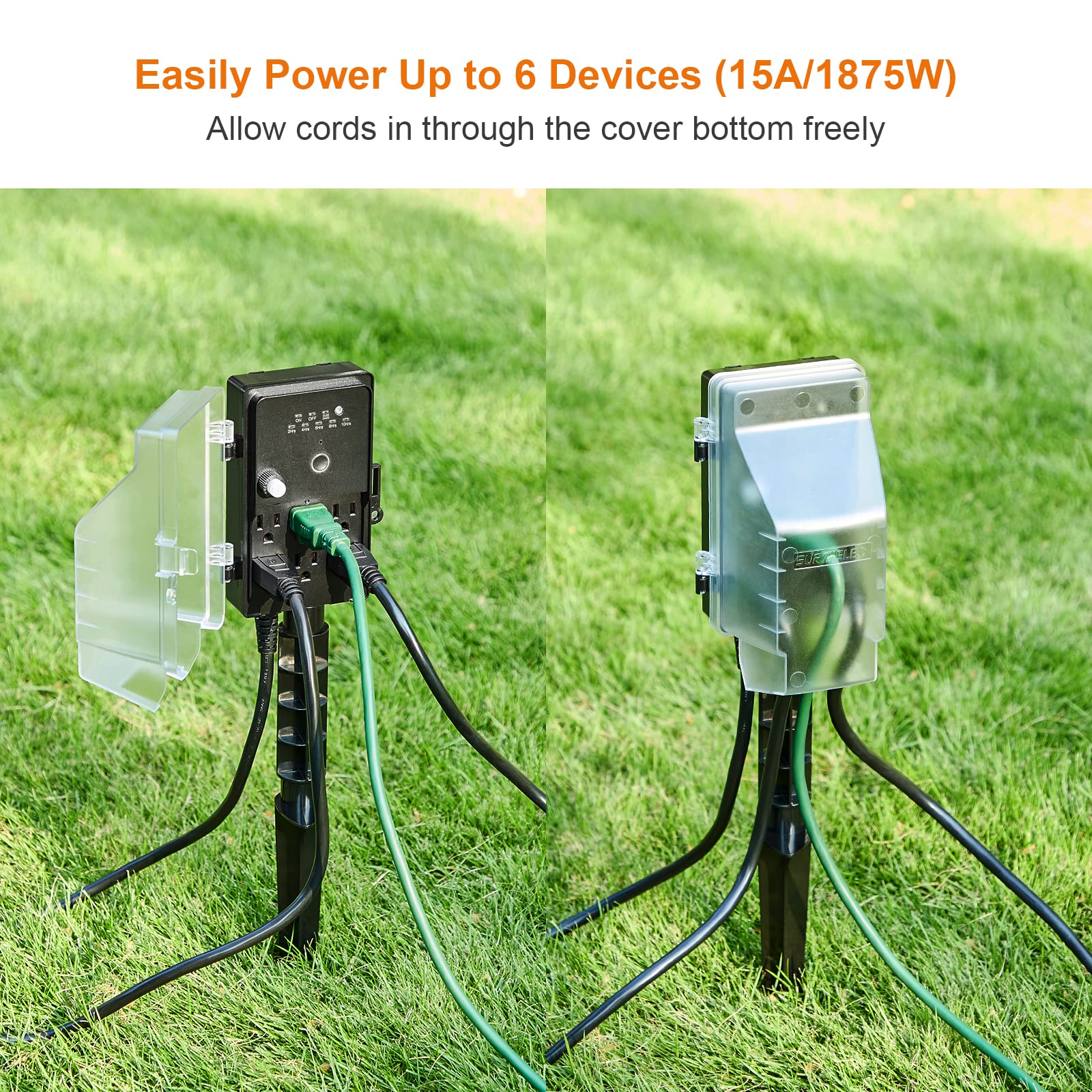 SURAIELEC six-foot extension cord offers flexible setup.