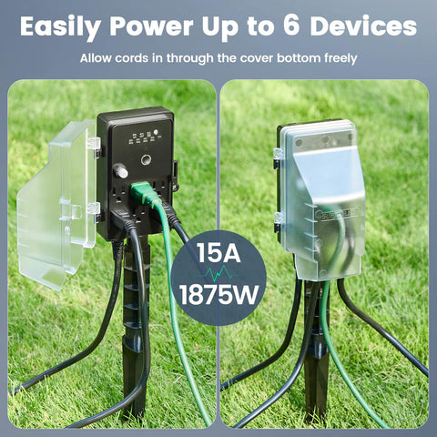 SURAIELEC six-foot outdoor extension cord enables flexible placement of decorations