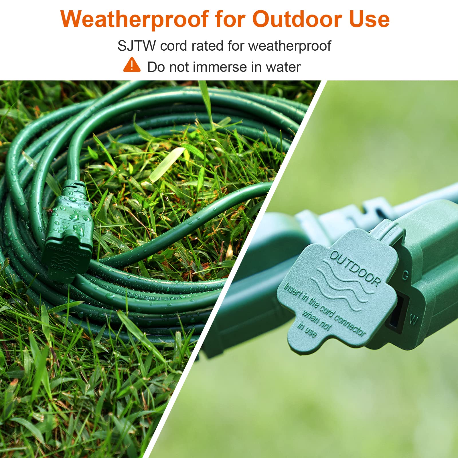 SURAIELEC SJTW waterproof jacket protects outlets from rain and snow