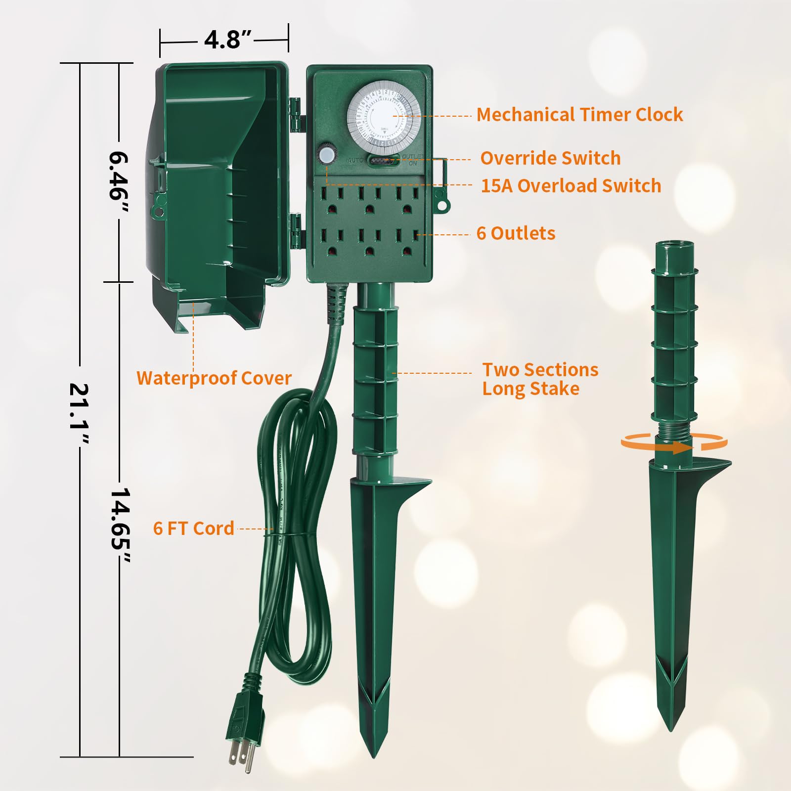 SURAIELEC wall-mount holes for easy outdoor installation