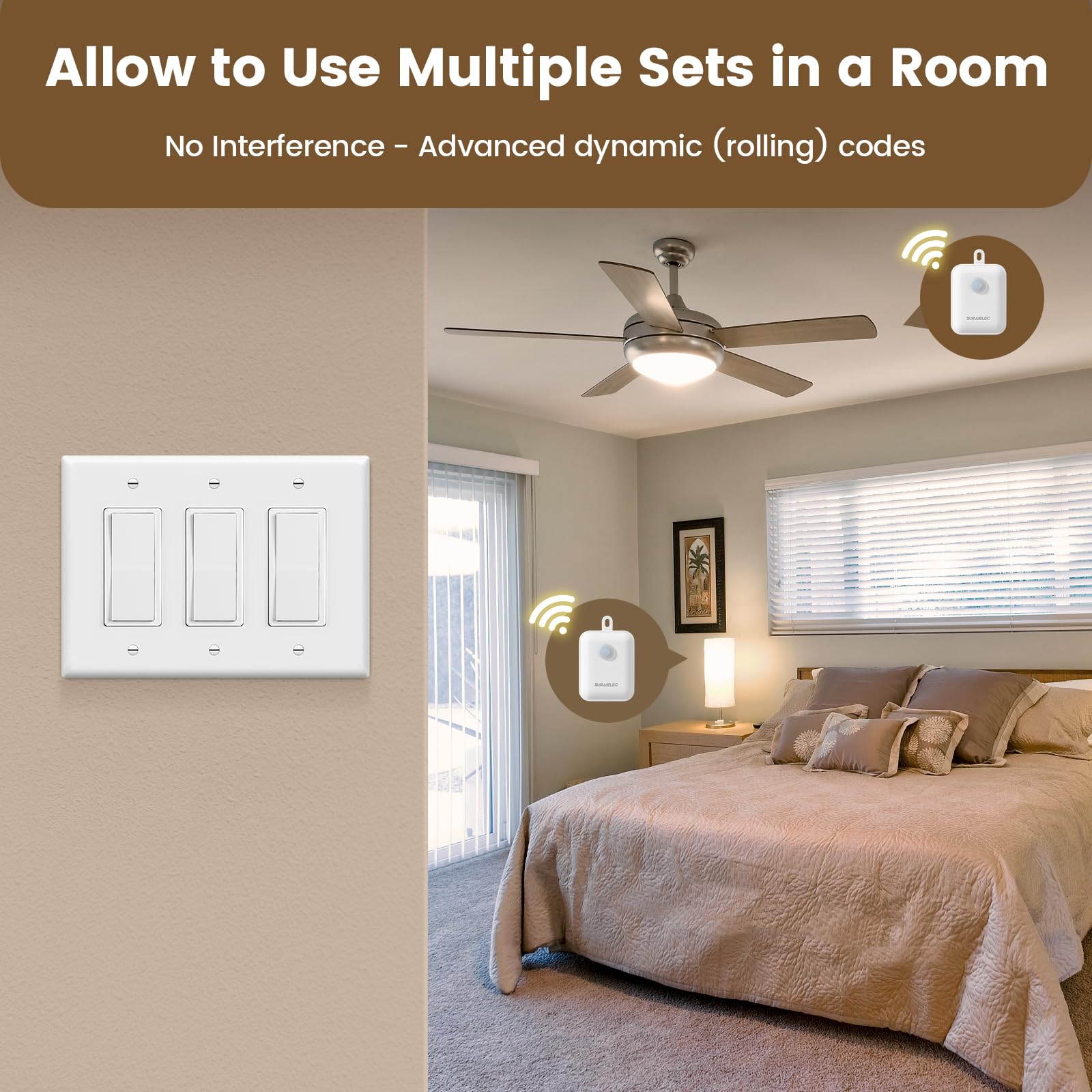 SURAIELEC wall remote placement enables flexible mounting.