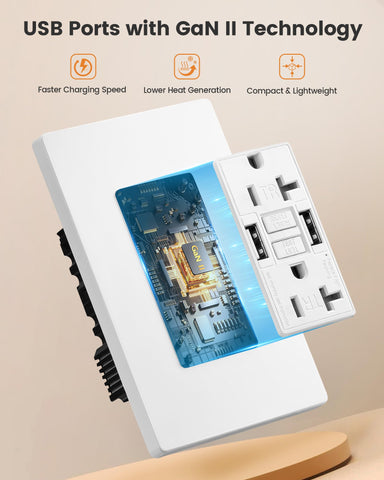 SURAIELEC screwless wall plate included for a clean look.
