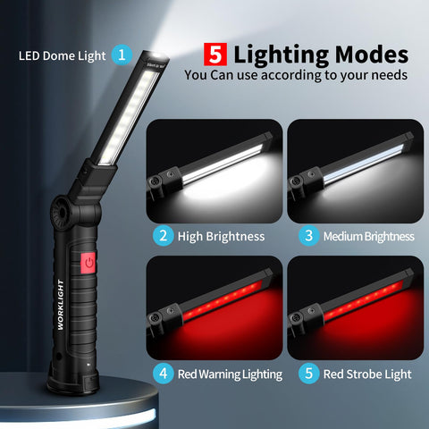 Suranew 360° rotatable head for precise lighting in tight workshop spaces.