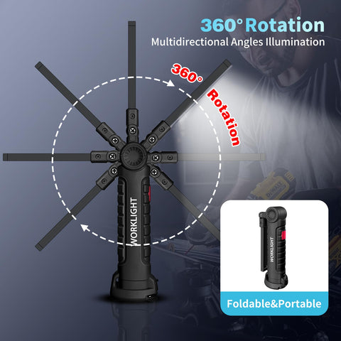Suranew anti-slip rubber and aluminum body stands up to garage and camping tasks.