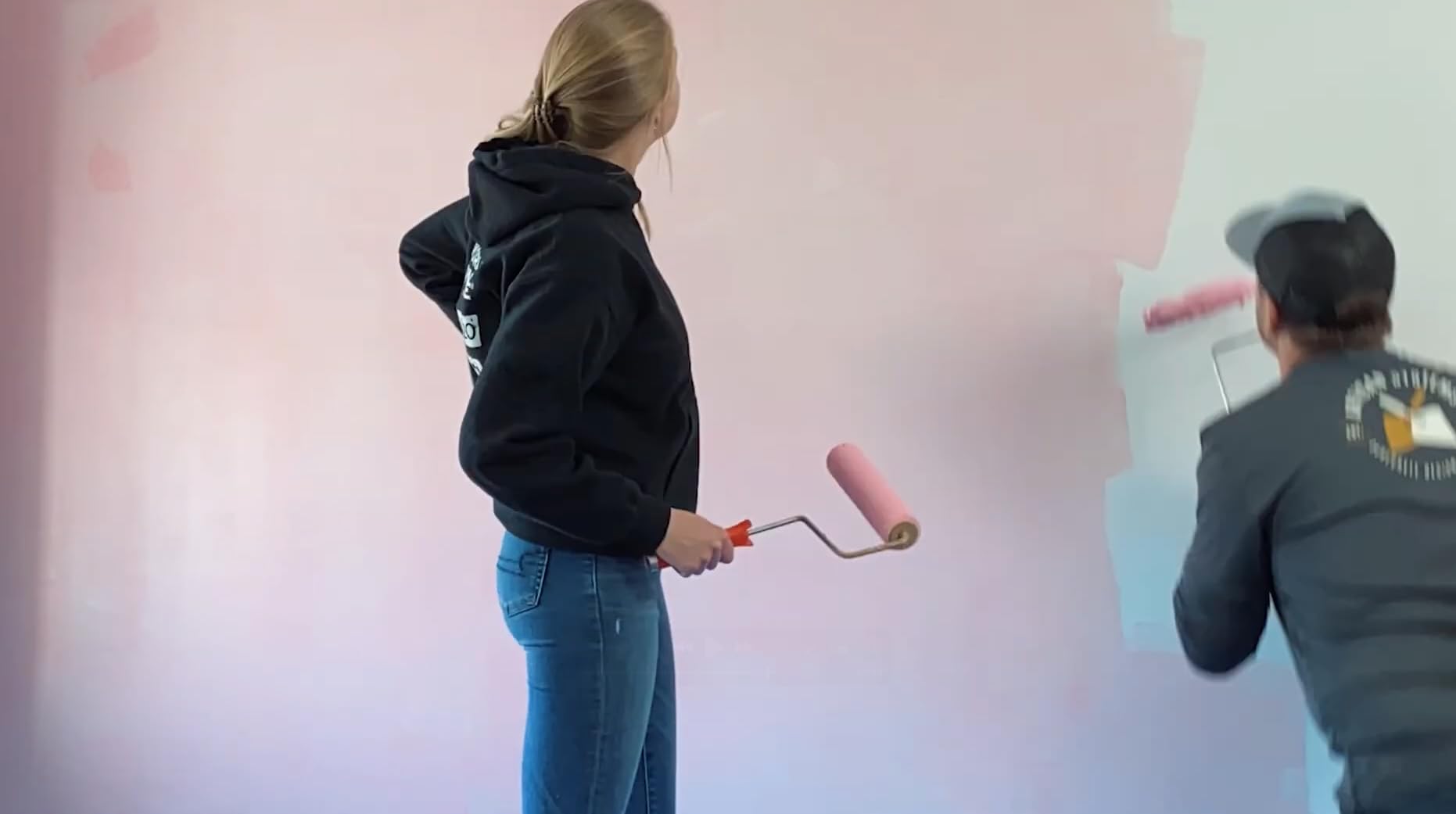 SureCrete ElastoShield brush application demonstrates waterproofing and crack prevention.