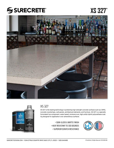 SureCrete XS327 dries clear on horizontal concrete surfaces