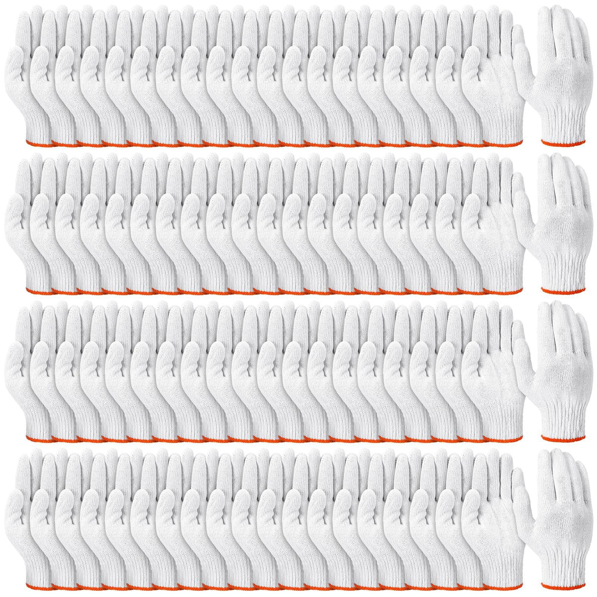 Sureio 200-pair cotton glove liners boxed for heavy-duty use
