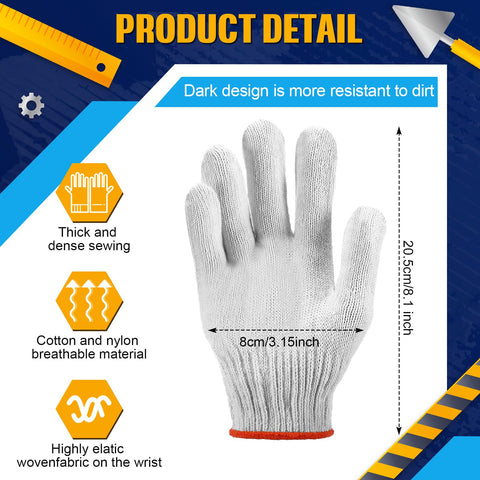 Sureio knit polyester blend glove liner close-up shows sturdy stitching
