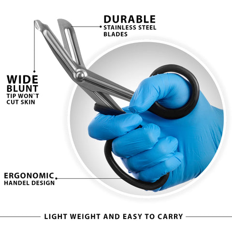SURGICAL ONLINE trauma shears with soft-grip handles for comfortable use.