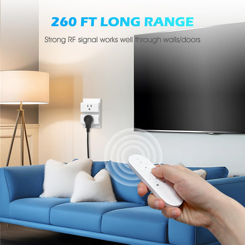SURNICE four outlets with remote control extended for easy use