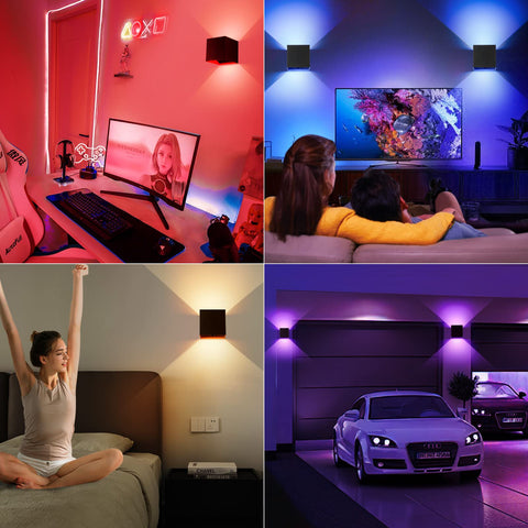 SURPALIG RGB wall sconce remote dimming for customizable color scenes
