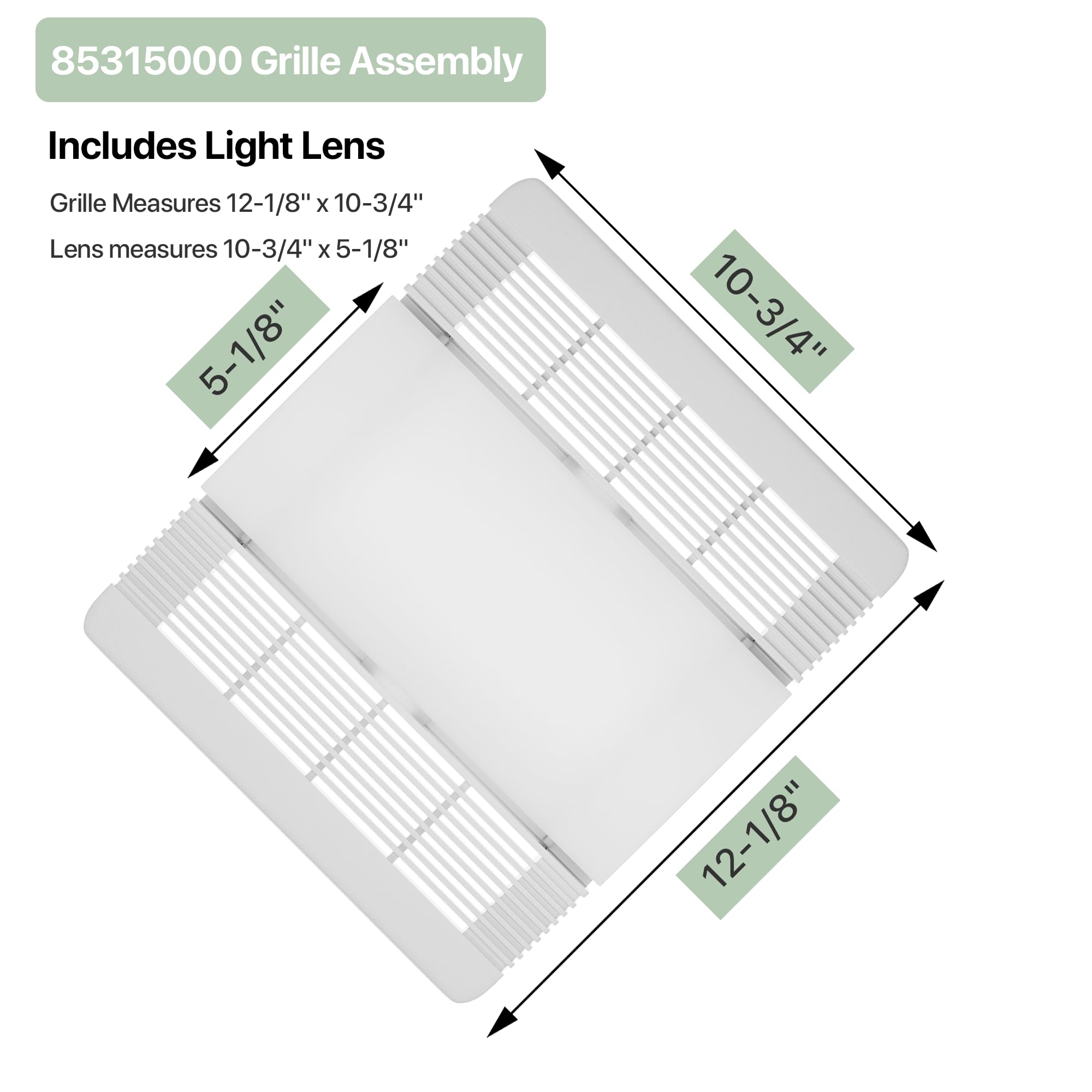 SurpLee lens replacement for bathroom vent fan improves visibility and seal.