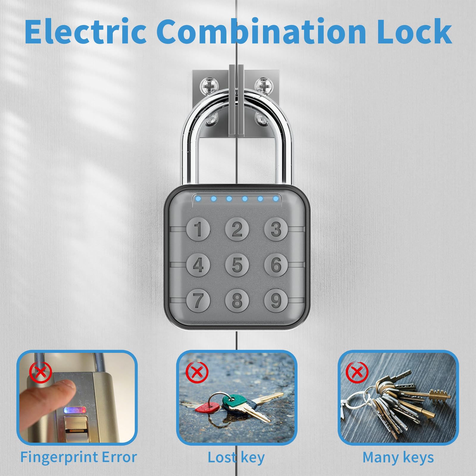 SURPN combination lock padlock dial focuses on quick, clear combination entry.
