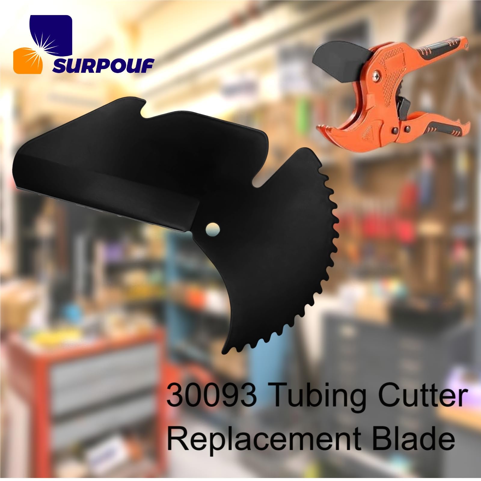 SURPOUF 30093 packaging-included displays two blades with screws.