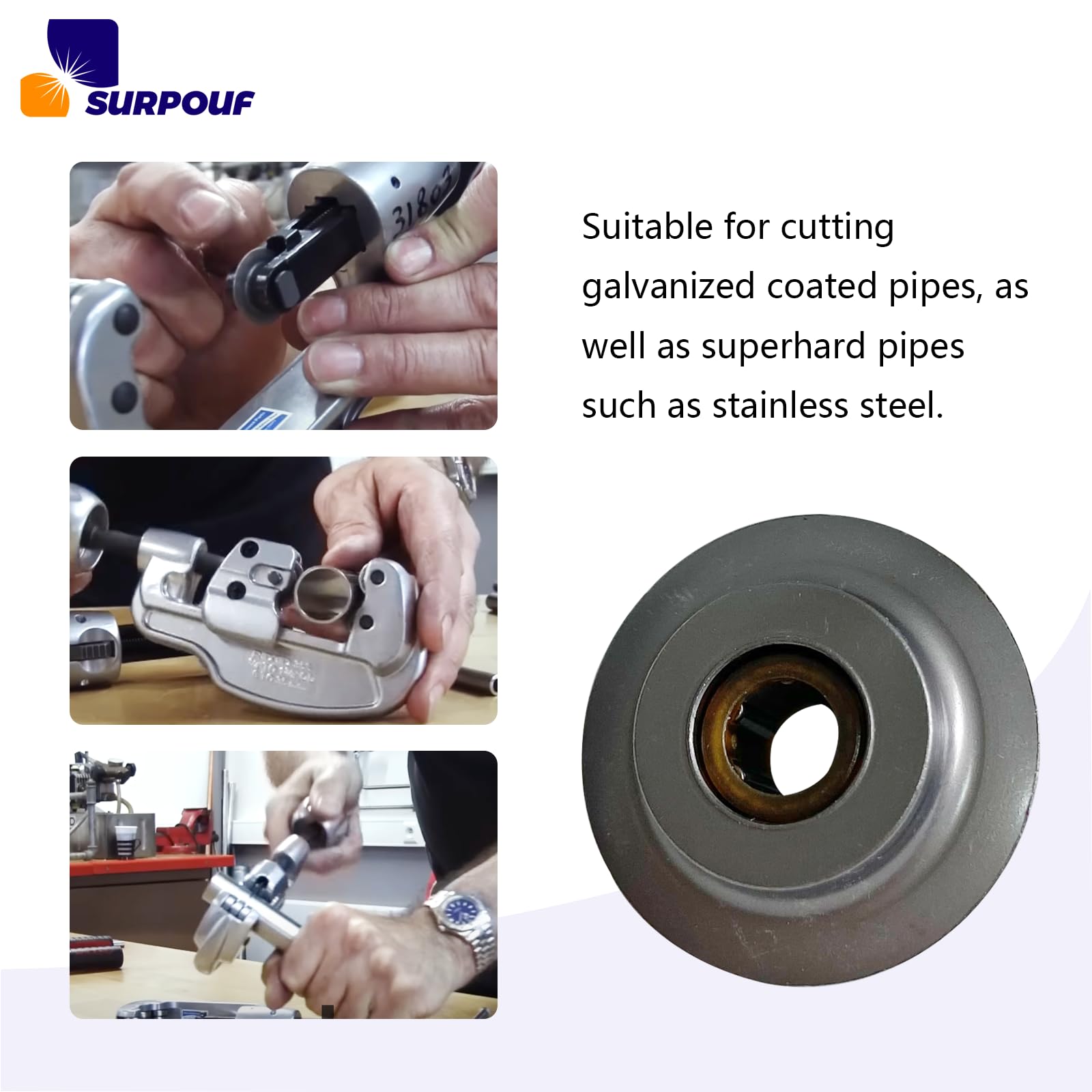 SURPOUF wear-resistant wheel offers longer life compared to standard wheels.
