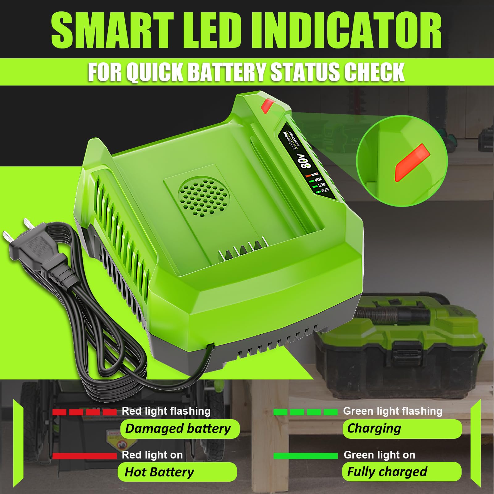 Surpowtec 4A Rapid Charger with durable build and protective features.
