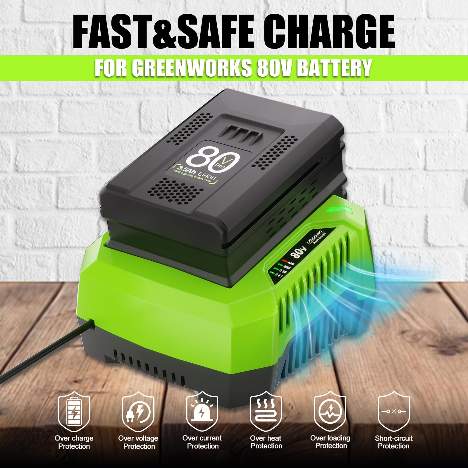 Surpowtec 4A Rapid Charger illustrating fast charge capability for 80V battery.