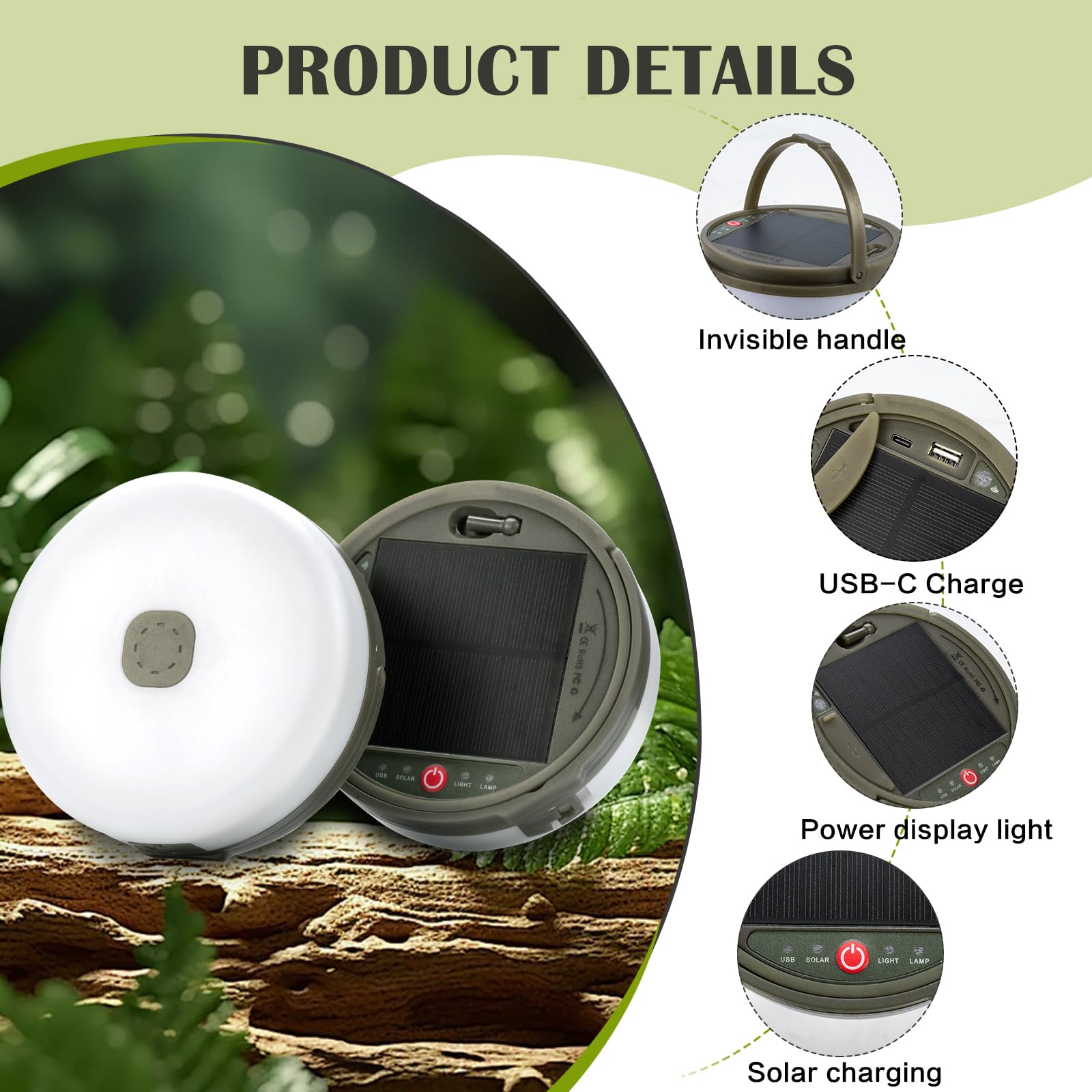 Sutaig warm-white LED tent light creates a cozy campsite atmosphere