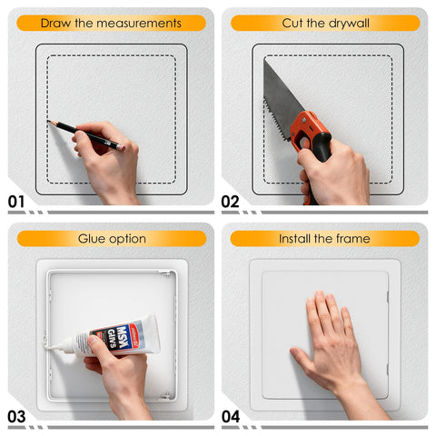 Suteck drywall ceiling installation step illustration for DIY
