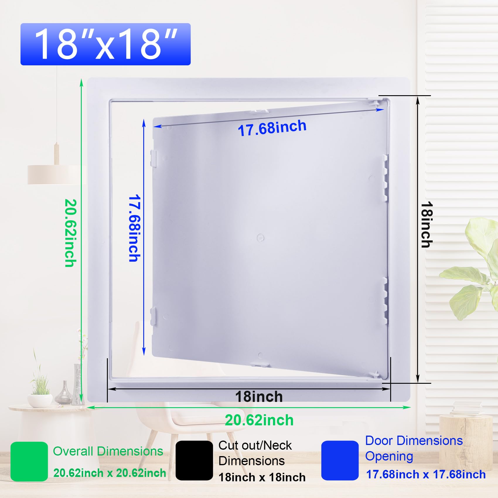 Suteck reinforced plastic wall access door shows durable construction