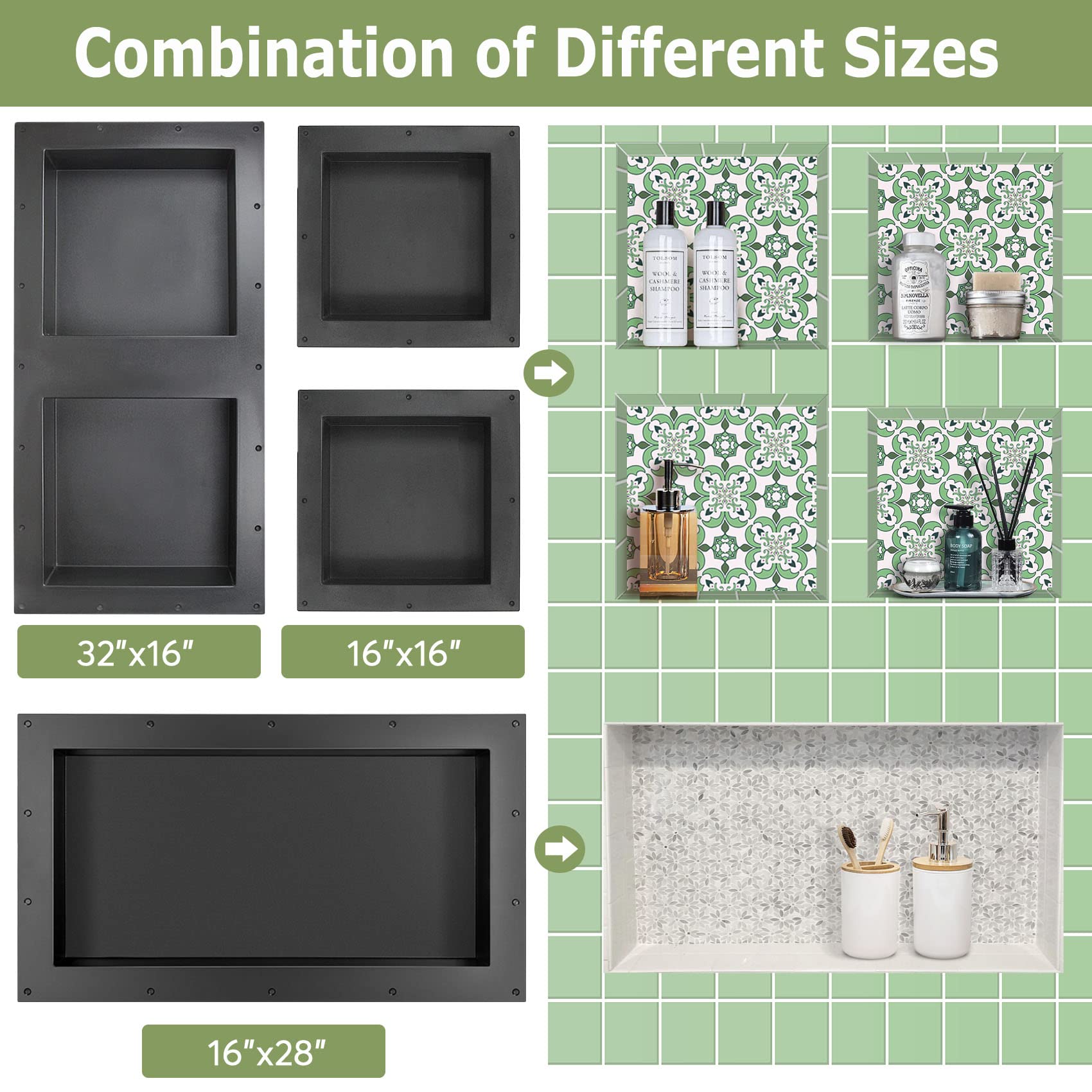 Suteck Shower Niche supports flush-mount installation for clean lines.