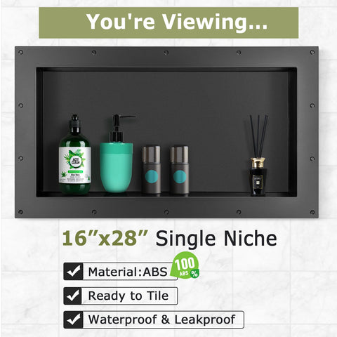 Suteck Niche versatile for kitchen or cupboard storage beyond showers.